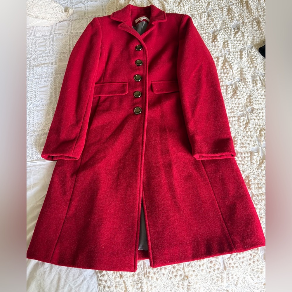 Calvin Klein Vibrant Red Trench Coat